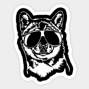 Funny Proud Shiba Inu sunglasses cool dog Sticker